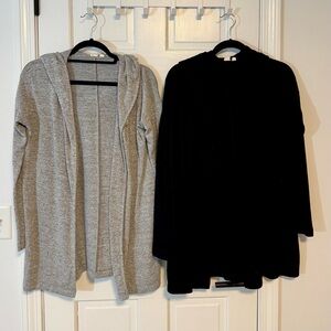 GAP | Hooded Cardigan Bundle, Grey & Black, Size S - EUC